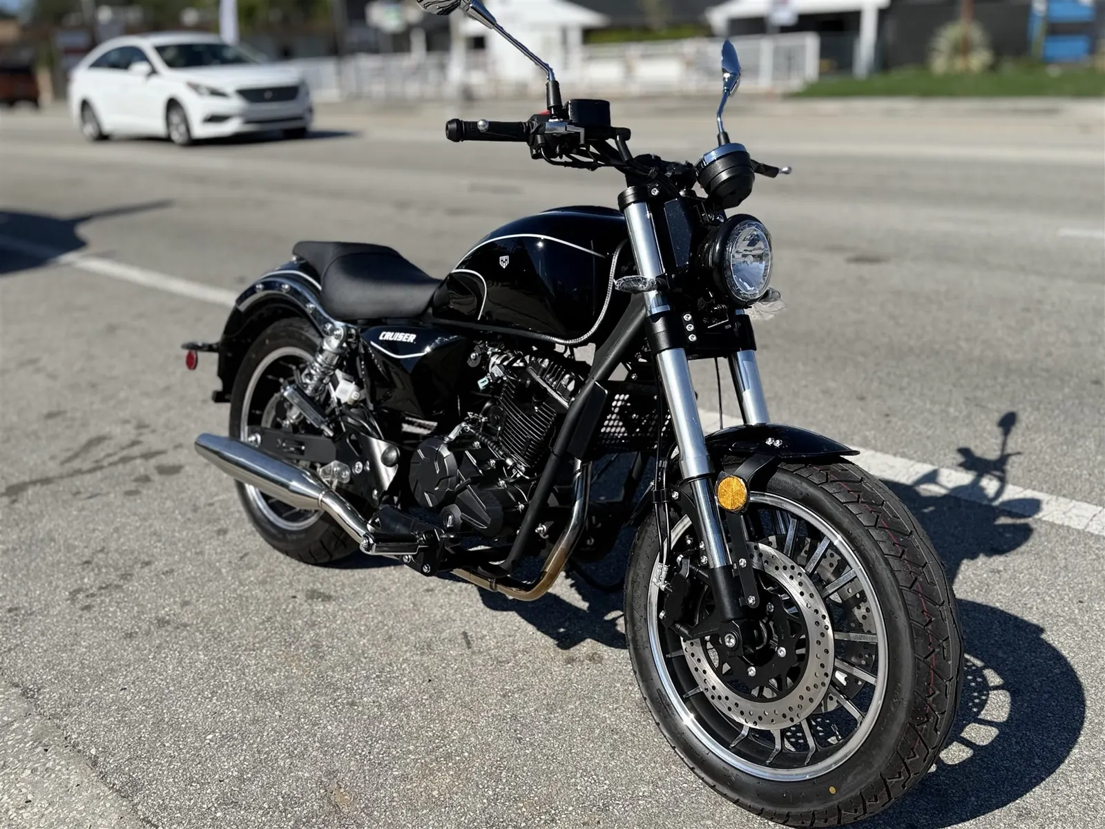 Motorcycle detailing and polishing completed at Pulgar Motors in Miami.