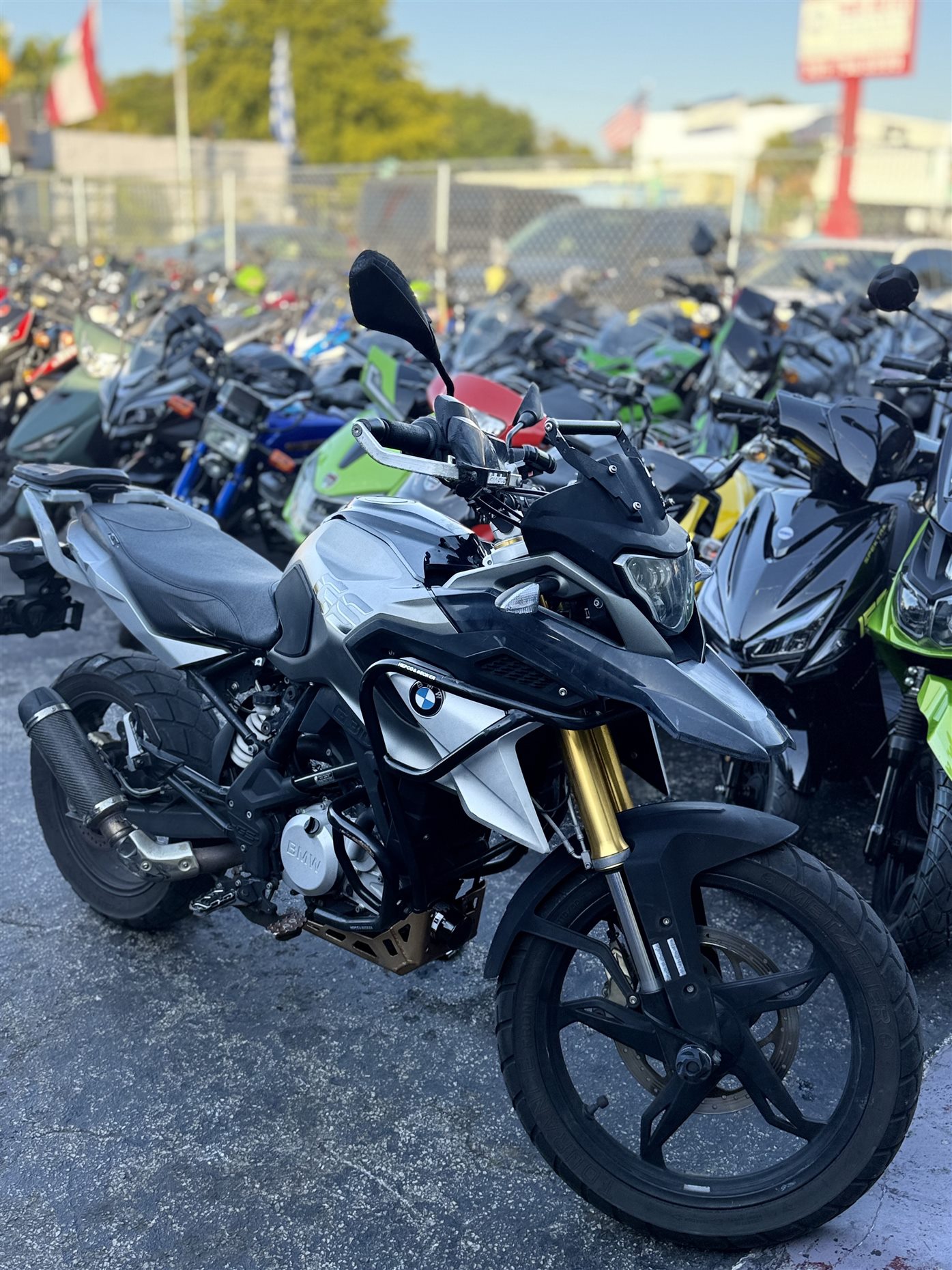 Lineup of motorcycles at Pulgar Motors.
